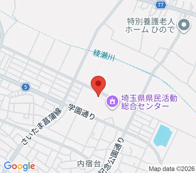 埼玉県県民活動総合センターの地図