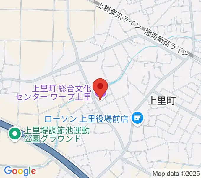 上里町総合文化センター ワープ上里の地図
