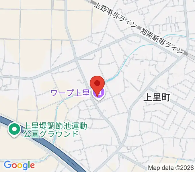 上里町総合文化センター ワープ上里の地図