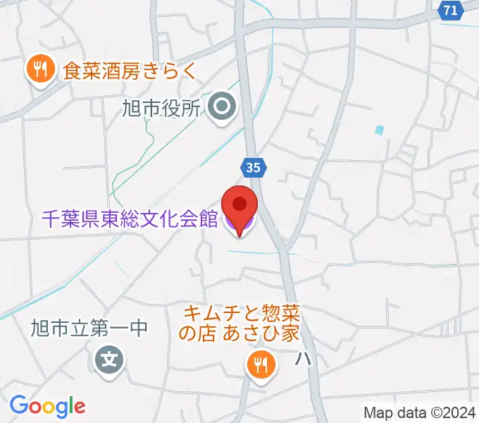 千葉県東総文化会館の地図