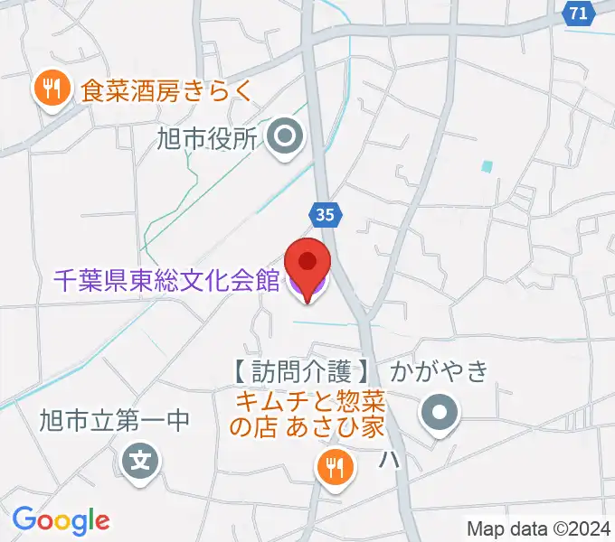 千葉県東総文化会館の地図