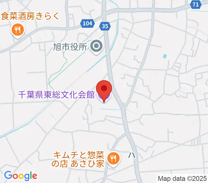 千葉県東総文化会館の地図