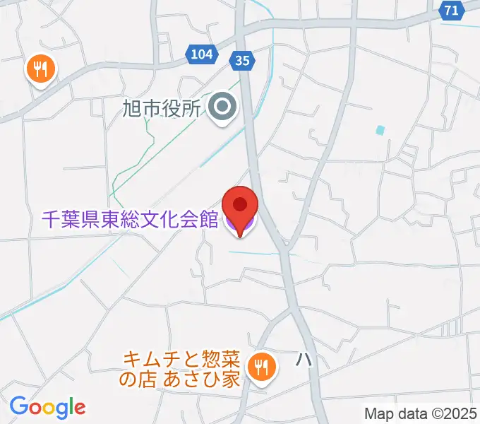 千葉県東総文化会館の地図