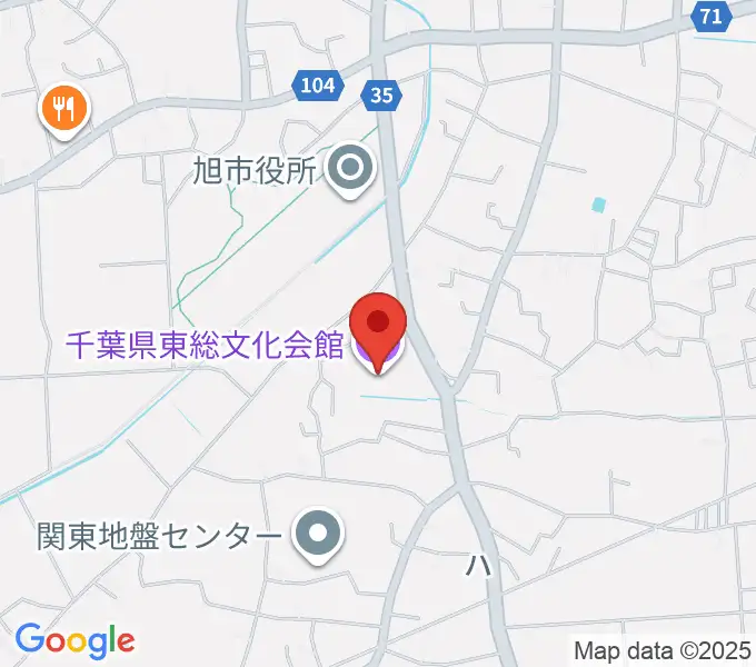 千葉県東総文化会館の地図