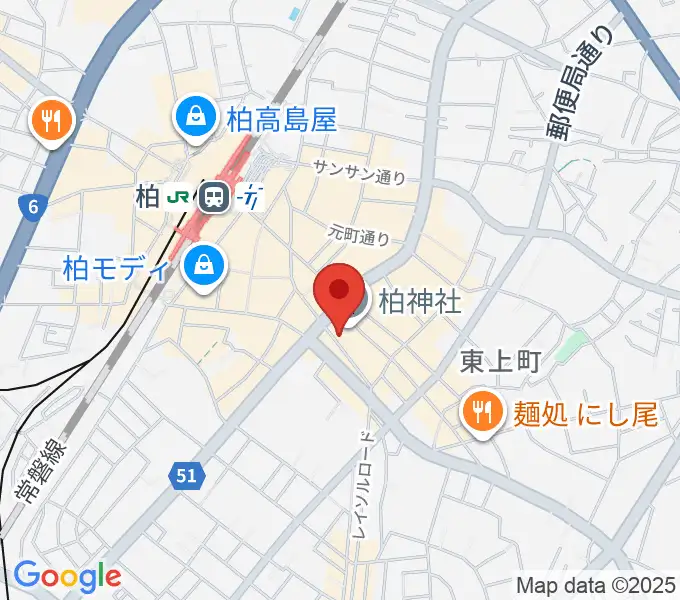 柏NARDISの地図