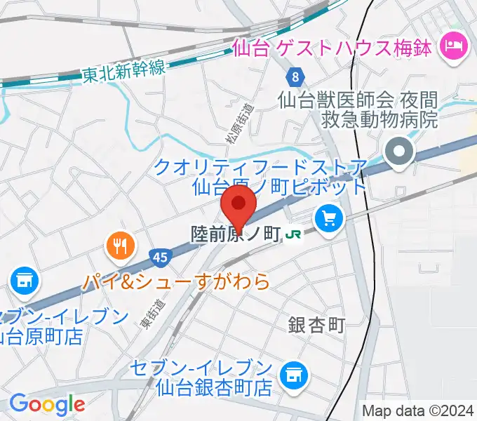 高橋ギター教室の地図