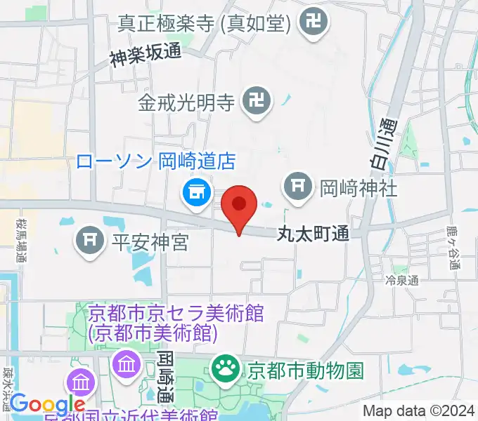 京都岡崎ナムホールの地図