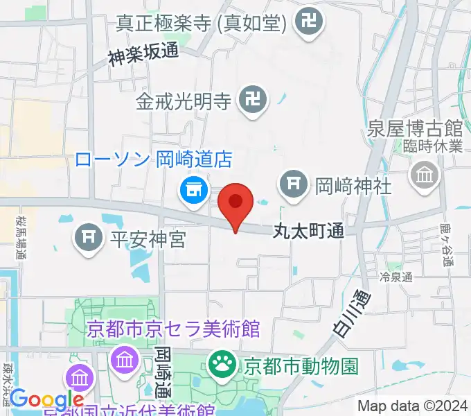 京都岡崎ナムホールの地図