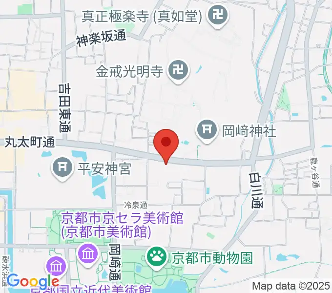 京都岡崎ナムホールの地図
