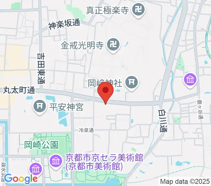 京都岡崎ナムホールの地図