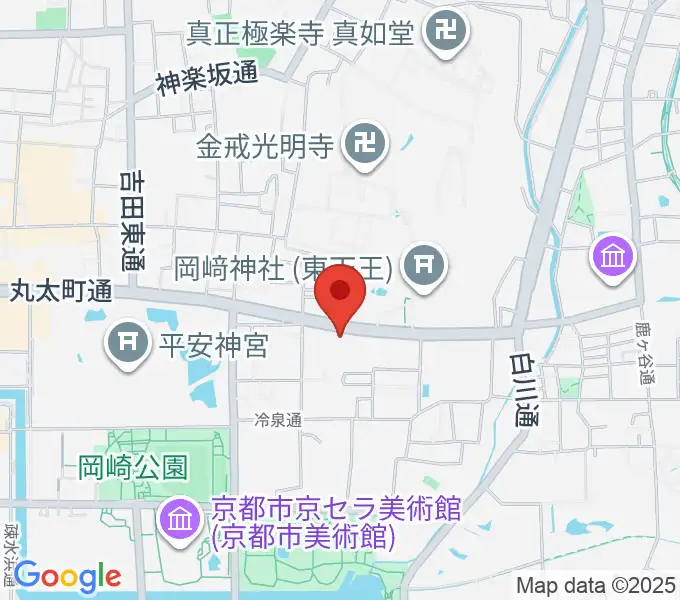 京都岡崎ナムホールの地図