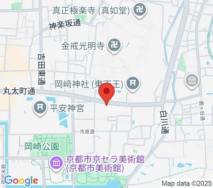 京都岡崎ナムホールの地図