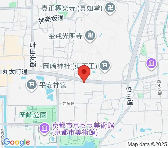 京都岡崎ナムホールの地図