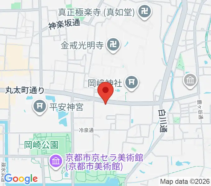 京都岡崎ナムホールの地図