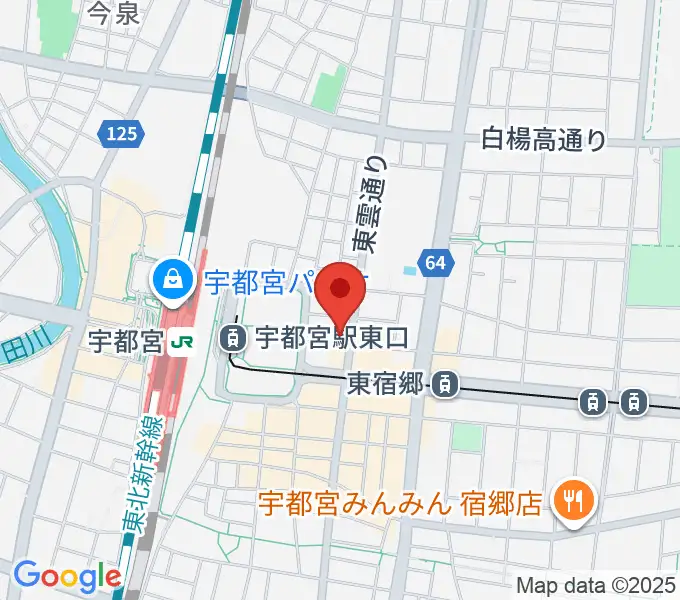 宇都宮インダルスドリームの地図