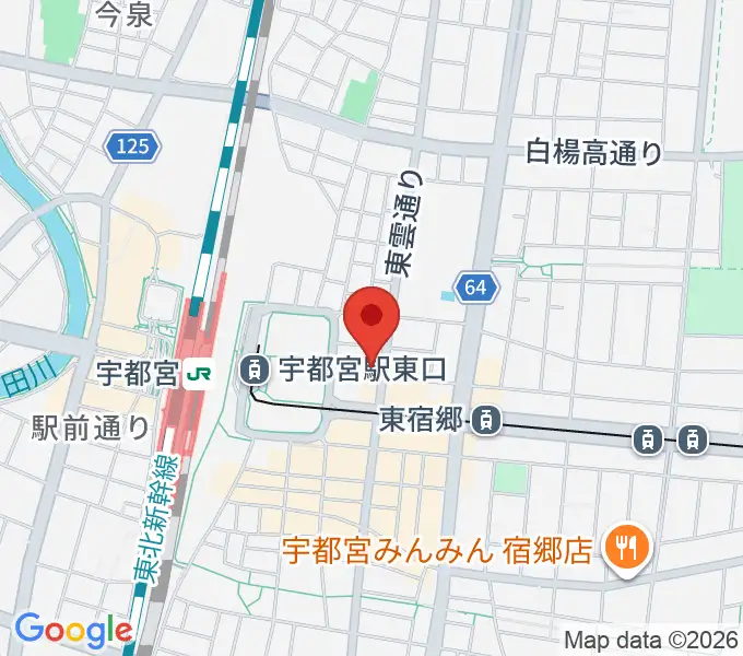 宇都宮インダルスドリームの地図