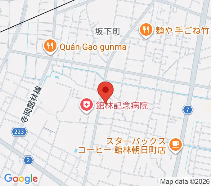 館林dizzyの地図