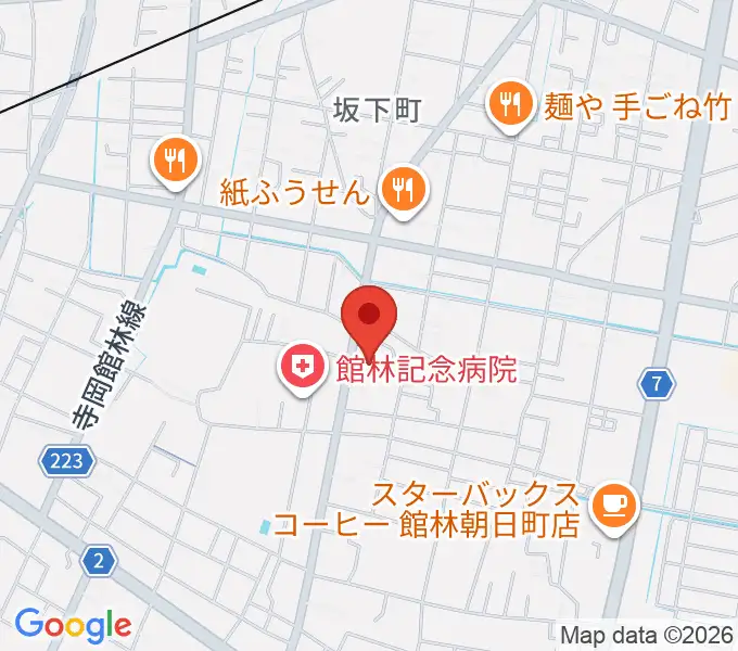 館林dizzyの地図