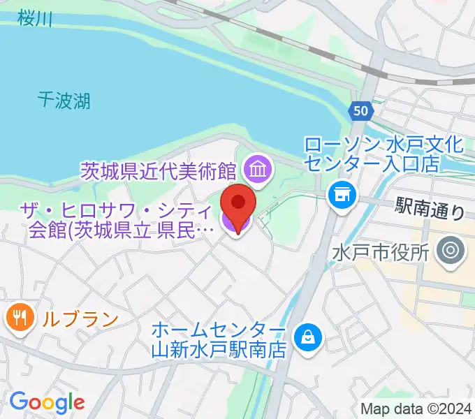 ザ・ヒロサワ・シティ会館の地図