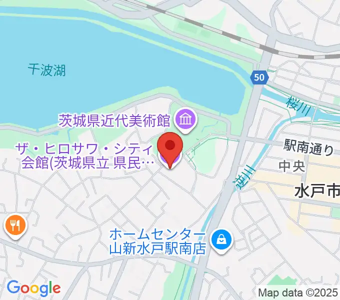ザ・ヒロサワ・シティ会館の地図