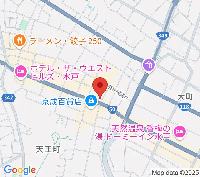 水戸市民会館の地図