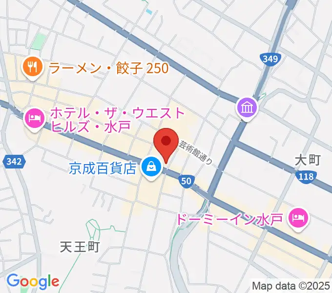 水戸市民会館の地図