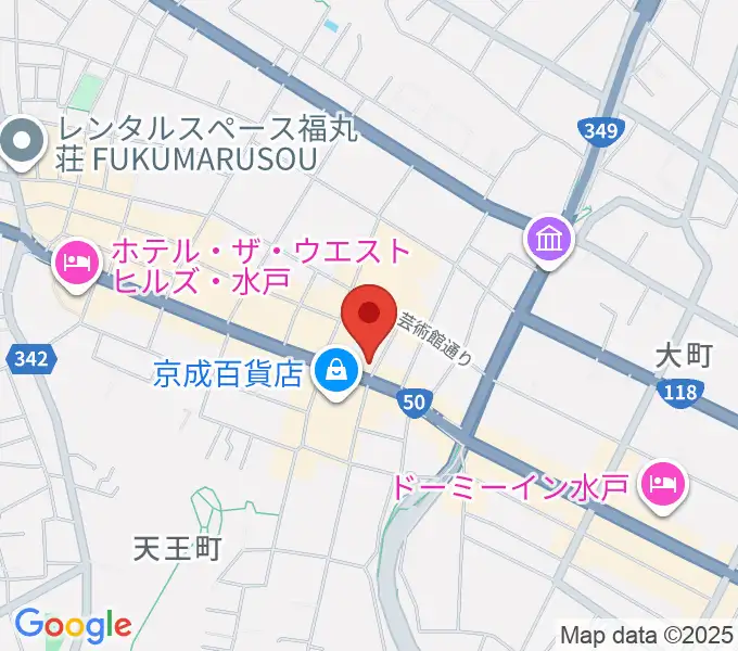 水戸市民会館の地図