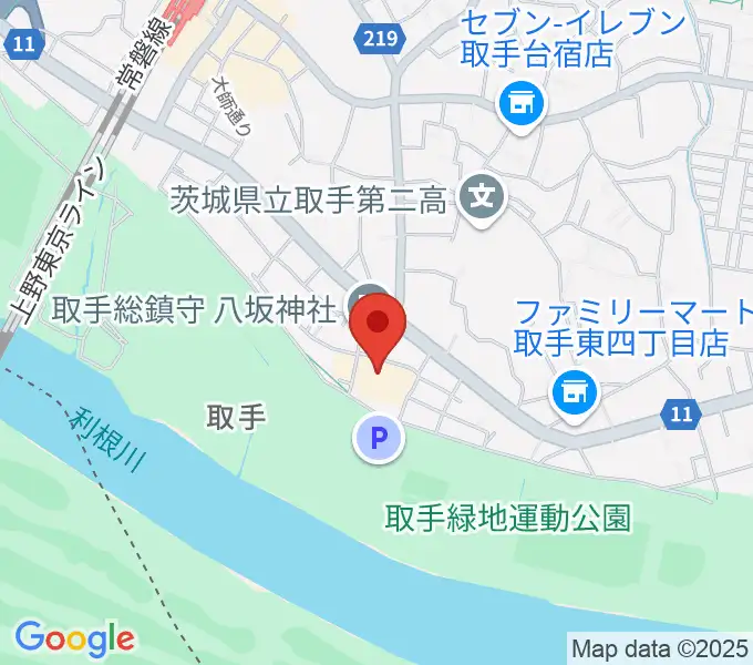 取手市民会館の地図