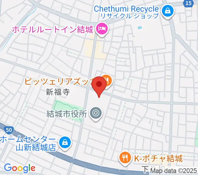 結城市民文化センターアクロスの地図