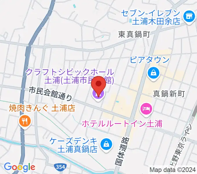 クラフトシビックホール土浦の地図