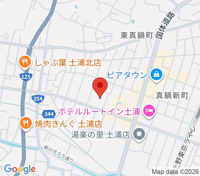 クラフトシビックホール土浦の地図
