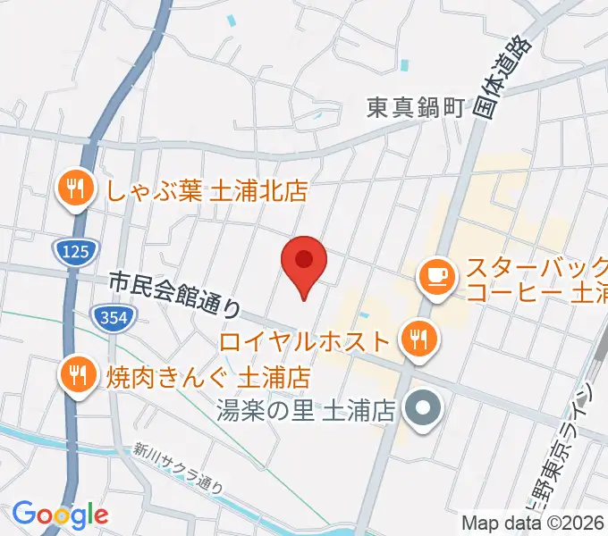 クラフトシビックホール土浦の地図