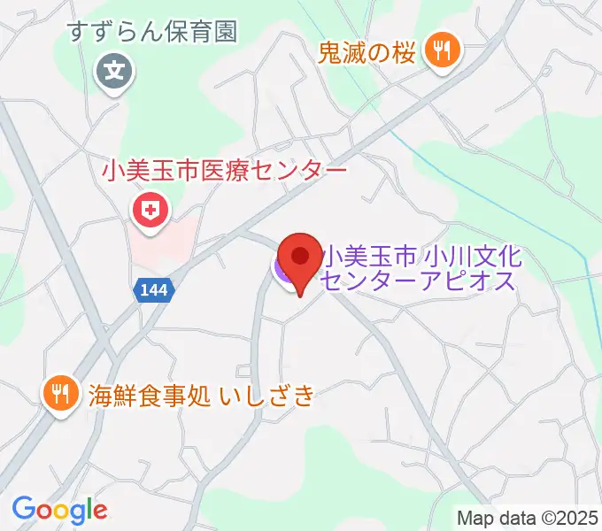 小美玉市小川文化センター アピオスの地図