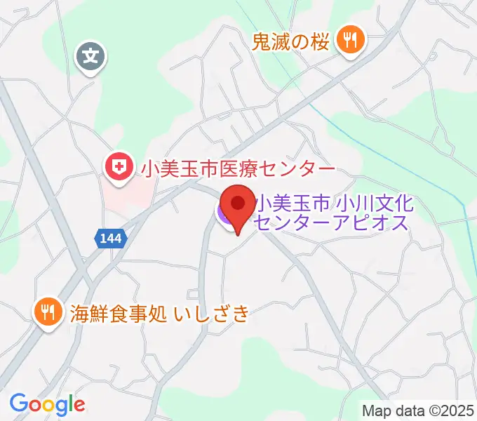 小美玉市小川文化センター アピオスの地図