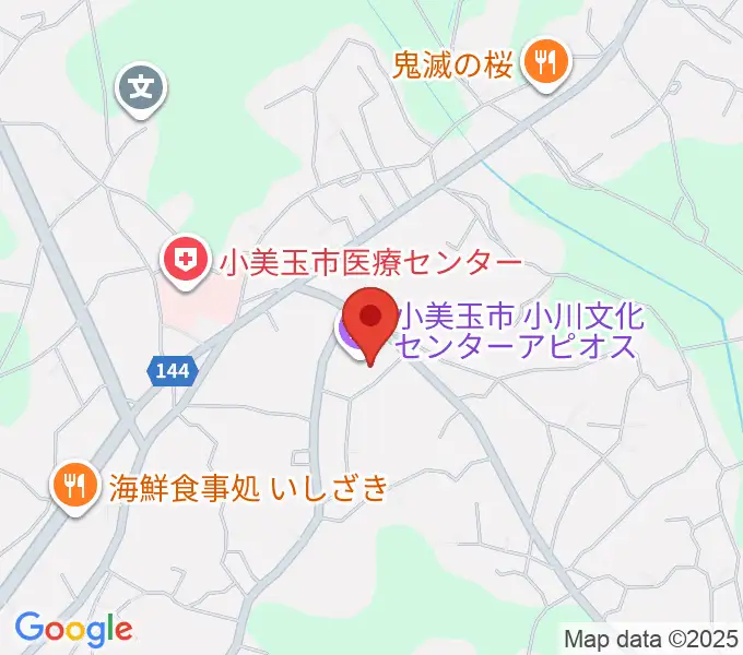 小美玉市小川文化センター アピオスの地図