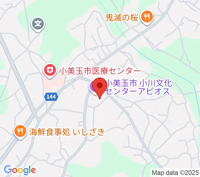 小美玉市小川文化センター アピオスの地図