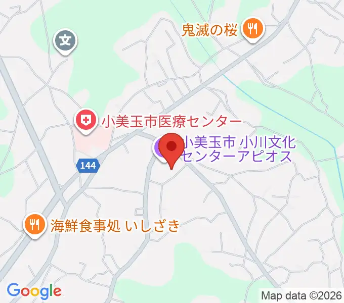 小美玉市小川文化センター アピオスの地図