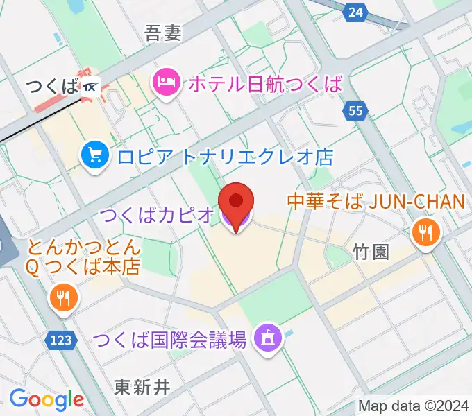 つくばカピオの地図