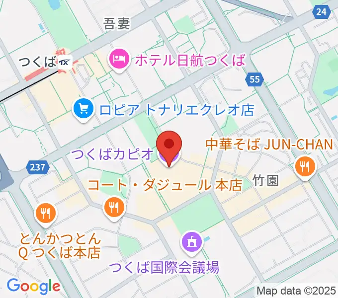 つくばカピオの地図