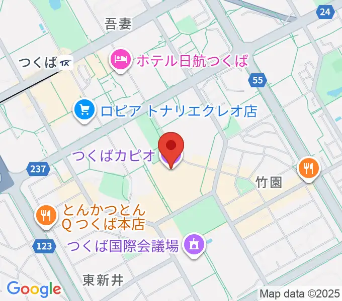 つくばカピオの地図