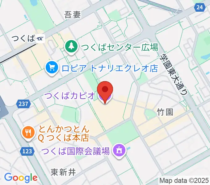 つくばカピオの地図