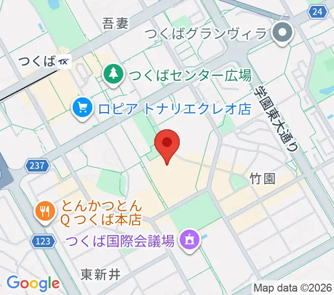 つくばカピオの地図