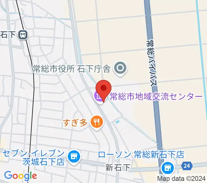 常総市地域交流センターの地図