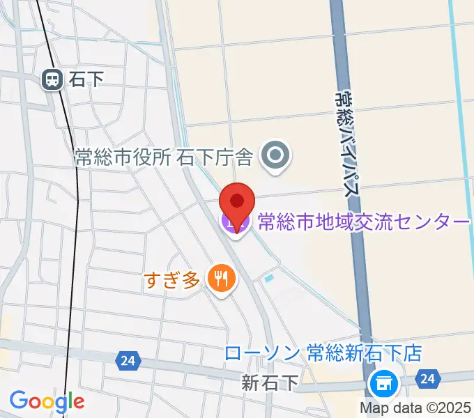 常総市地域交流センターの地図