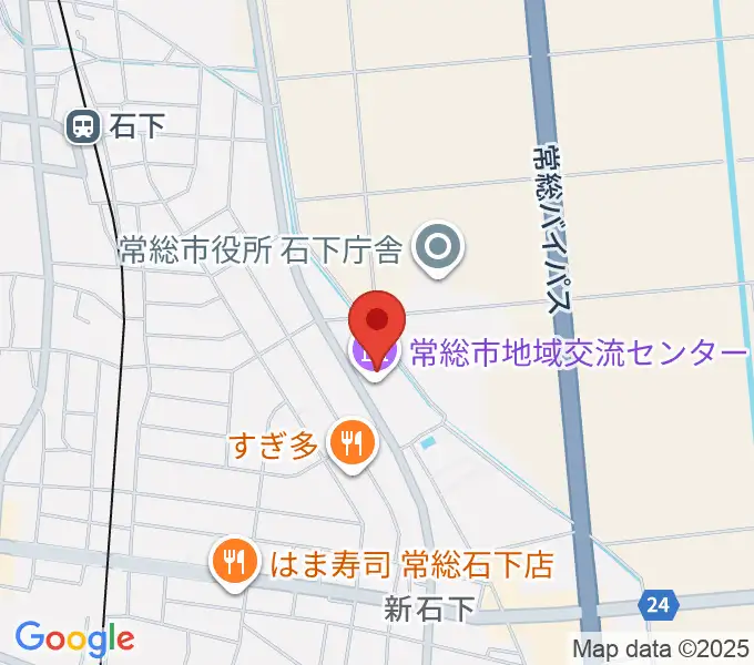 常総市地域交流センターの地図