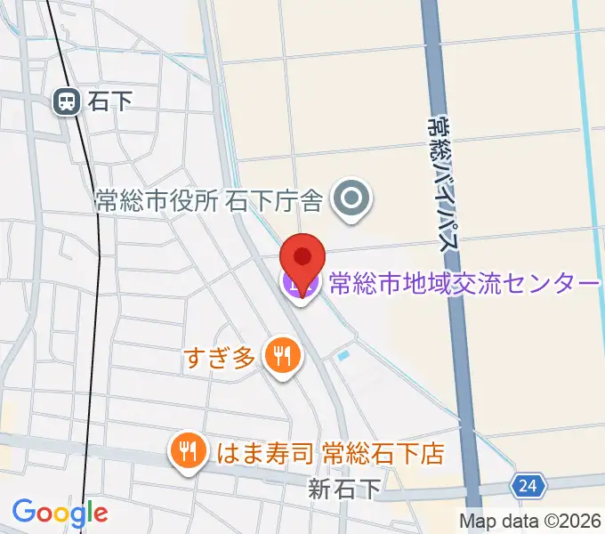 常総市地域交流センターの地図