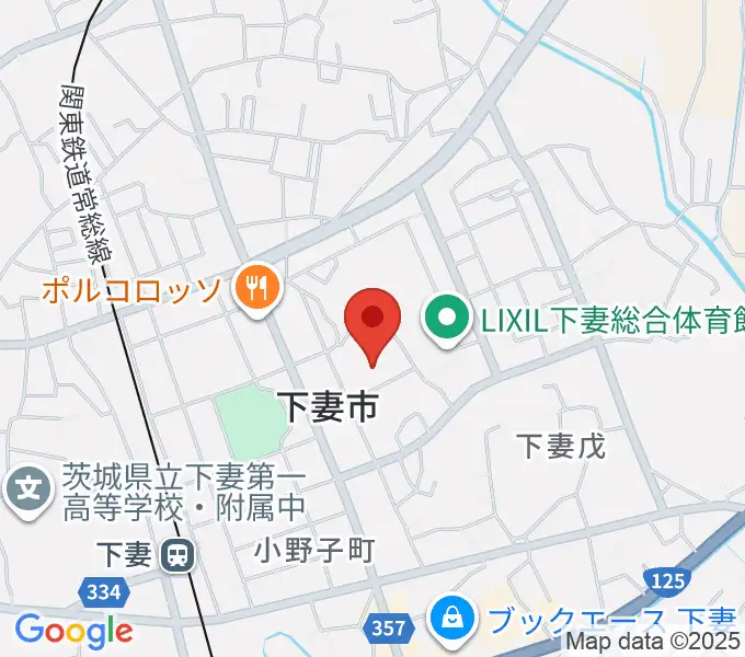 下妻市民文化会館の地図