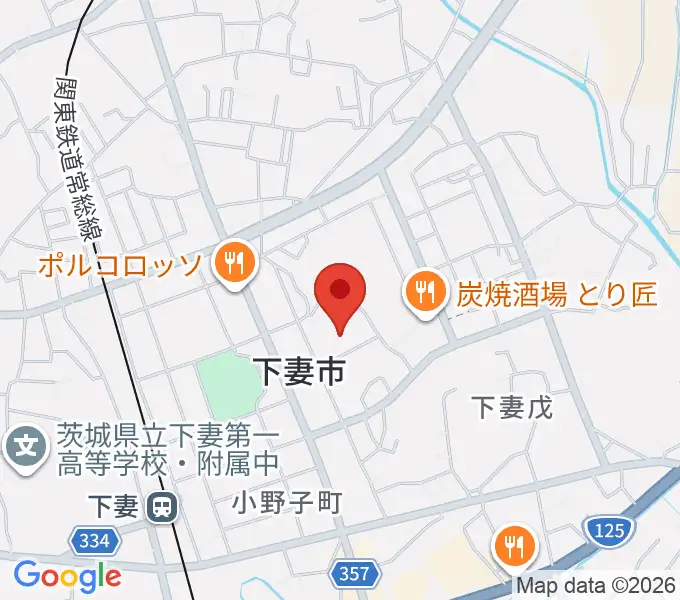 下妻市民文化会館の地図