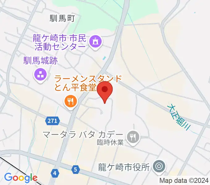 大昭ホール龍ケ崎の地図