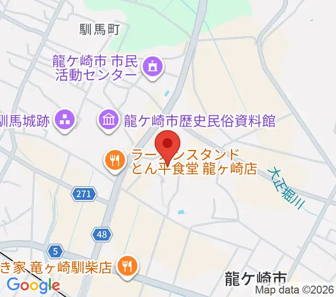 大昭ホール龍ケ崎の地図